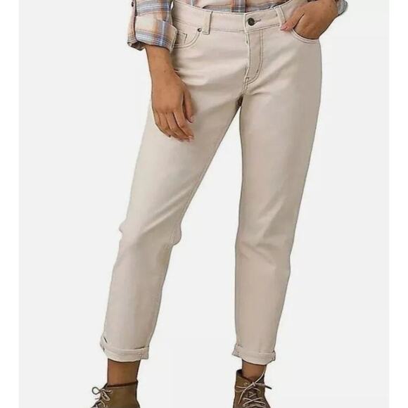 Prana Women's Buxton Jeans size 4 Button Fly Oatmeal NWOT #13 - Picture 1 of 7